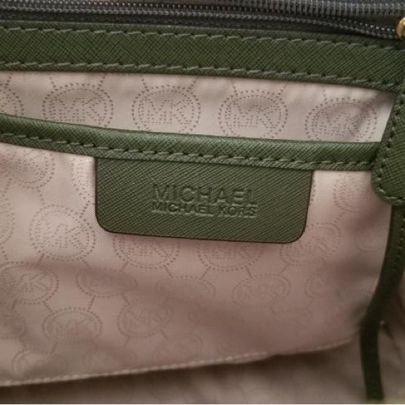 Michael Kors Studded Olive Green tote. Gently used. - Picture 3 of 6